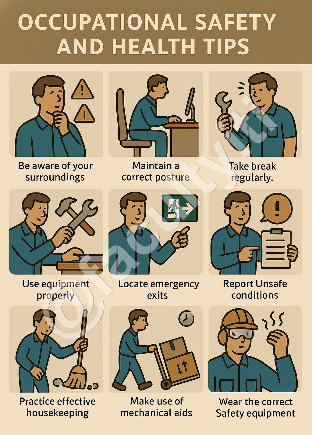 Occupational Safety and Health Tips for Workers Safety